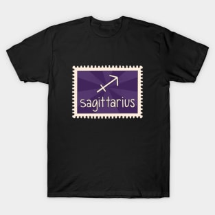 Sagittarius Zodiac Sign Stamp T-Shirt